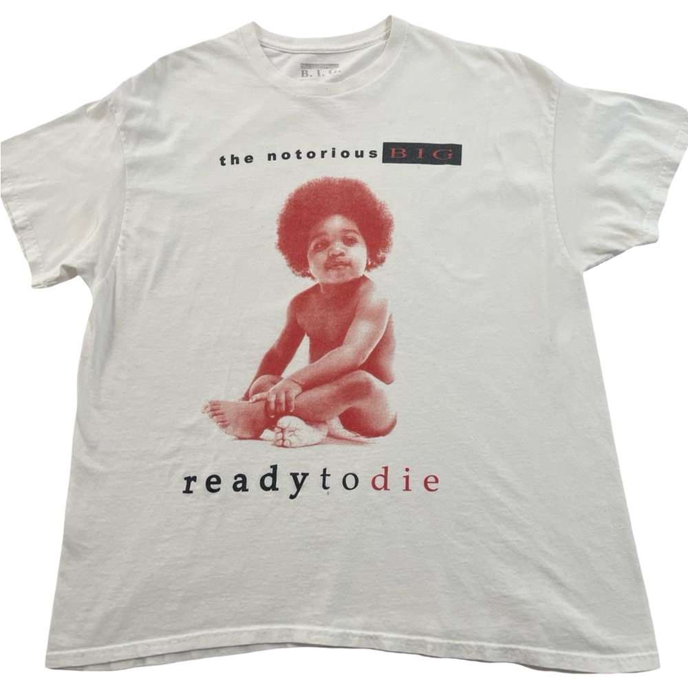 The Notorious B.I.G. “ready to die” White Graphic T-Shirt XL VGUC